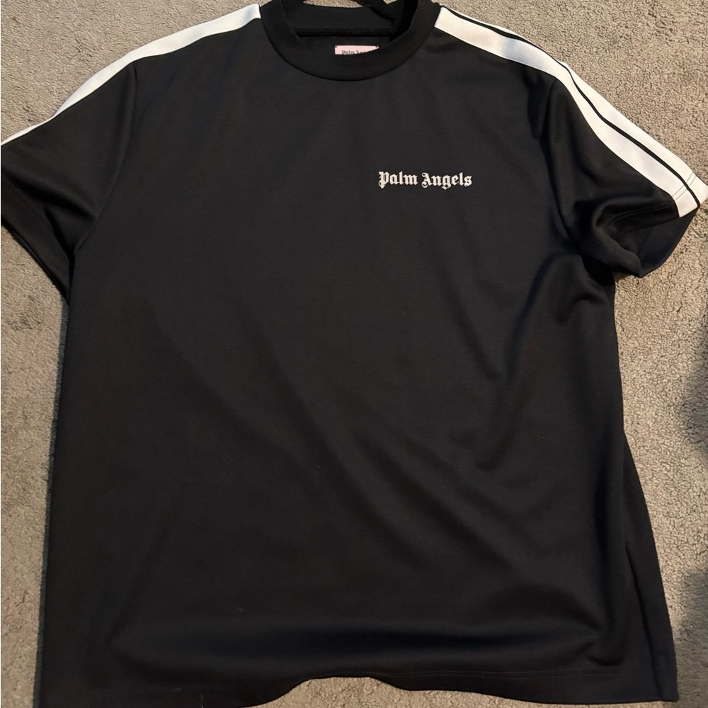 Palm Angels Black and White Short Sleeve Tee